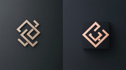 Aufkleber - Comparison of old logo and new modern logo highlighting branding evolution with sleek design features. Generative AI