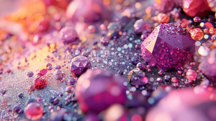 Poster - Vibrant abstract low poly gemstones background for creative design