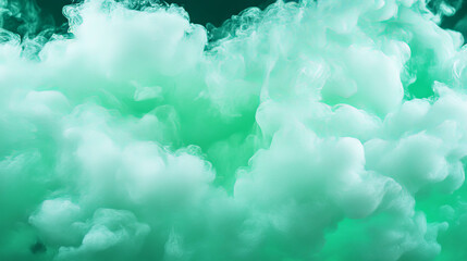 Poster - Serene mint green cloud texture for calm natural atmosphere design