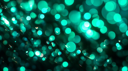 Poster - Abstract mint light bokeh background for design and decoration