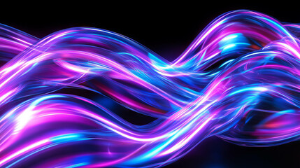 Fototapete - Vibrant neon bubble background with abstract geometric patterns for creative design projects