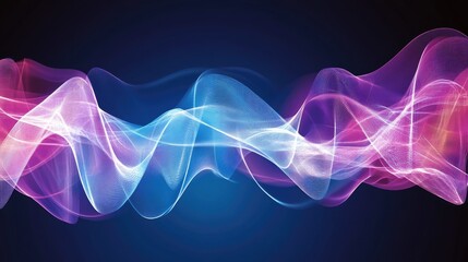 Poster - Abstract representation of AI-human collaboration with brain waves flowing into a digital mainframe.