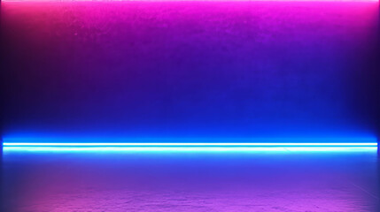 Poster - Neon light background with dark blue gradient for modern design