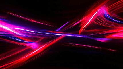 Poster - Vibrant neon light background with dynamic streaks and glowing patterns for digital design