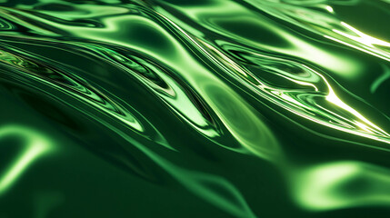 Fototapete - Abstract olive green reflective smoke background for creative design projects