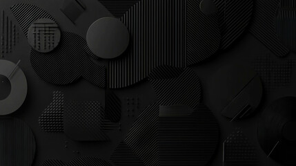 Poster - Abstract geometric background with overlapping circles and triangles for modern design