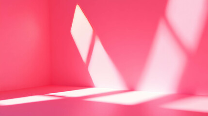 Poster - Gentle pastel pink light and shadow effect for creative design and background aesthetics