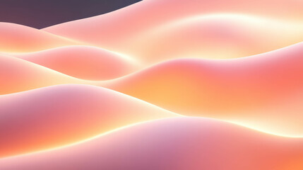 Poster - Soft peachy pink abstract background with gentle wave light effects