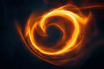 Aufkleber - Glowing energy swirls create mesmerizing patterns in darkness filled with vibrant colors. Generative AI