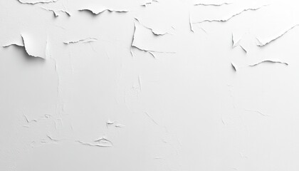 Poster - Abstract White Texture of Peeling and Cracked Paint on a Wall