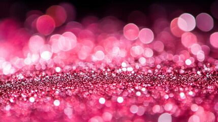 Poster - Pink light and silver bokeh background for elegant festive design