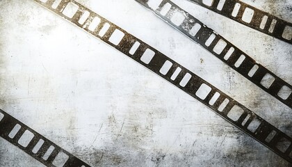 Poster - Aged Filmstrip Texture Background: Grunge Film Reel Pattern