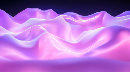 Poster - Romantic pink light waves for serene background designs