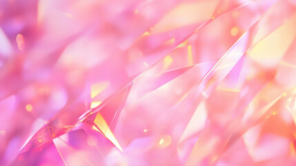 Poster - Abstract pink light reflections on facets for modern design background