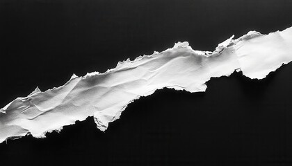Poster - Abstract Black and White Torn Paper Texture