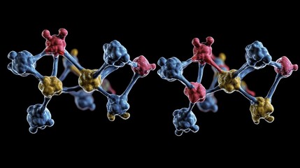 Poster - Visualizing protein structures laboratory scientific illustration research environment molecular biology detailed representation