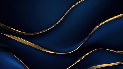 Aufkleber - Abstract Blue and Gold Swirling Background with Luxurious Texture