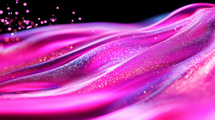 Fototapete - Vibrant pink and holographic light background for creative design