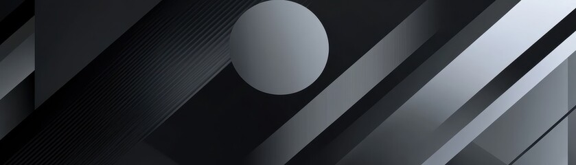Aufkleber - Abstract Geometric Background with Diagonal Lines and Monochrome Color Palette