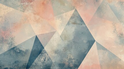 Aufkleber - Abstract Geometric Triangle Texture Background Pastel Neutral Tones