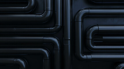 Poster - Abstract geometric pattern with intersecting pipes for modern design