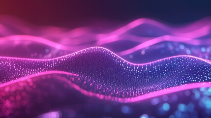 Poster - Glowing neural connections forming a data bridge between a human brain and a quantum AI system.