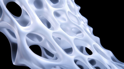Poster - Abstract organic structure with 3d printed plastic texture design background