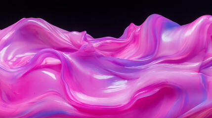 Poster - Abstract marbled texture with flowing pink and purple plastic waves