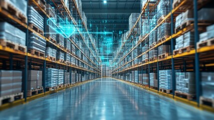 Poster - optimizing strategic logistics management in modern warehousing enhancing efficiency and performance