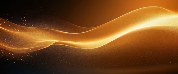 Poster - luxury gold abstract background with smooth curves dynamic lines soft lighting elegant texture for m