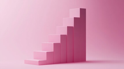Poster - visualizing growth ascending bar graphs in business analysis digital space infographic design data i