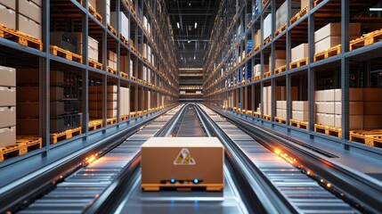 Poster - optimizing warehouse logistics automated storage solutions in modern distribution centers