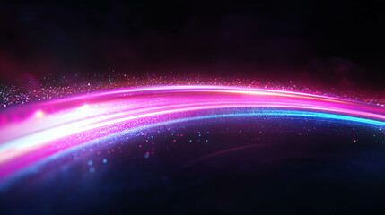 Fototapete - Vibrant rainbow light arc with mystical atmosphere for creative designs