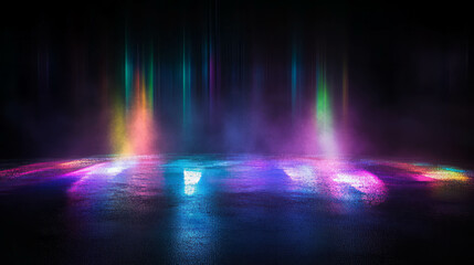 Poster - Vibrant rainbow light background with sharp highlights for creative design use