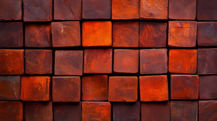 Poster - Rustic red brick wall texture for architectural design and backgrounds