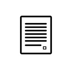 Documents line icon on white and transparent background., png.