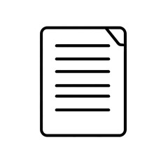 Documents line icon on white and transparent background., png.