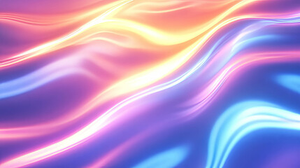 Fototapete - Vibrant abstract background with soft light and colorful waves for creative design