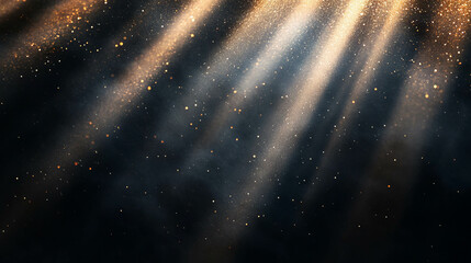 Poster - Ethereal soft light rays with floating dust particles for dreamy background design