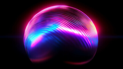 Poster - Futuristic background with spherical holographic structures for digital designs