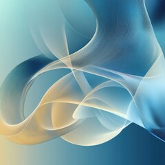 Fototapete - Abstract design featuring flowing lines and soft colors in a harmonious blend created in a digital format. Generative AI