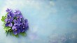 Vibrant purple violets bouquet floral arrangement studio setting soft background close-up nature's beauty