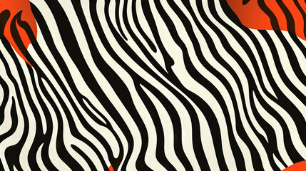Poster - Dynamic background with striped patterns and zigzag lines for modern design