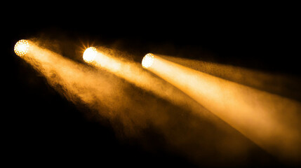 Poster - Warm atmospheric lighting with sunlight rays and golden glow for cozy design