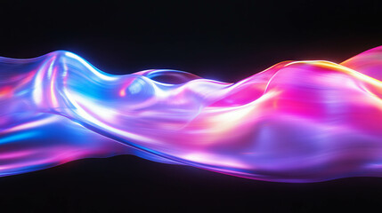 Poster - Vibrant light waves in abstract motion