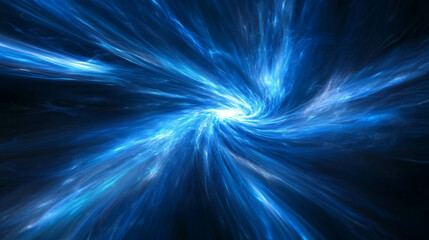 Poster - Enigmatic swirling blue smoke and light background for creative designs