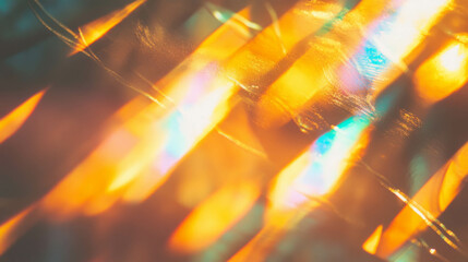 Poster - Vintage light refraction with warm tones for artistic design