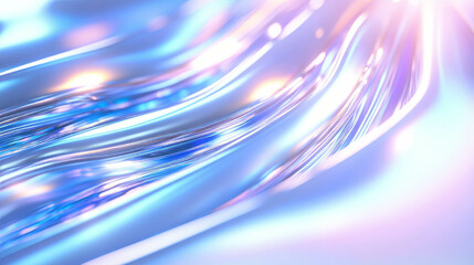 Poster - Abstract light waves with blue and white gradients for modern design