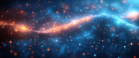 Aufkleber - Futuristic Abstract Design with Blue Lines and Geometric Shapes for Technology Wallpaper Background