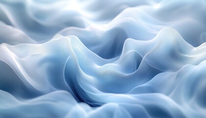 Fototapete - Abstract Soft Blue Waves Minimalist Design